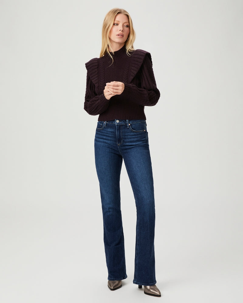Paige Kate Sweater in Black Cherry – back view