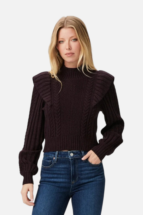 Paige Kate Sweater in Black Cherry