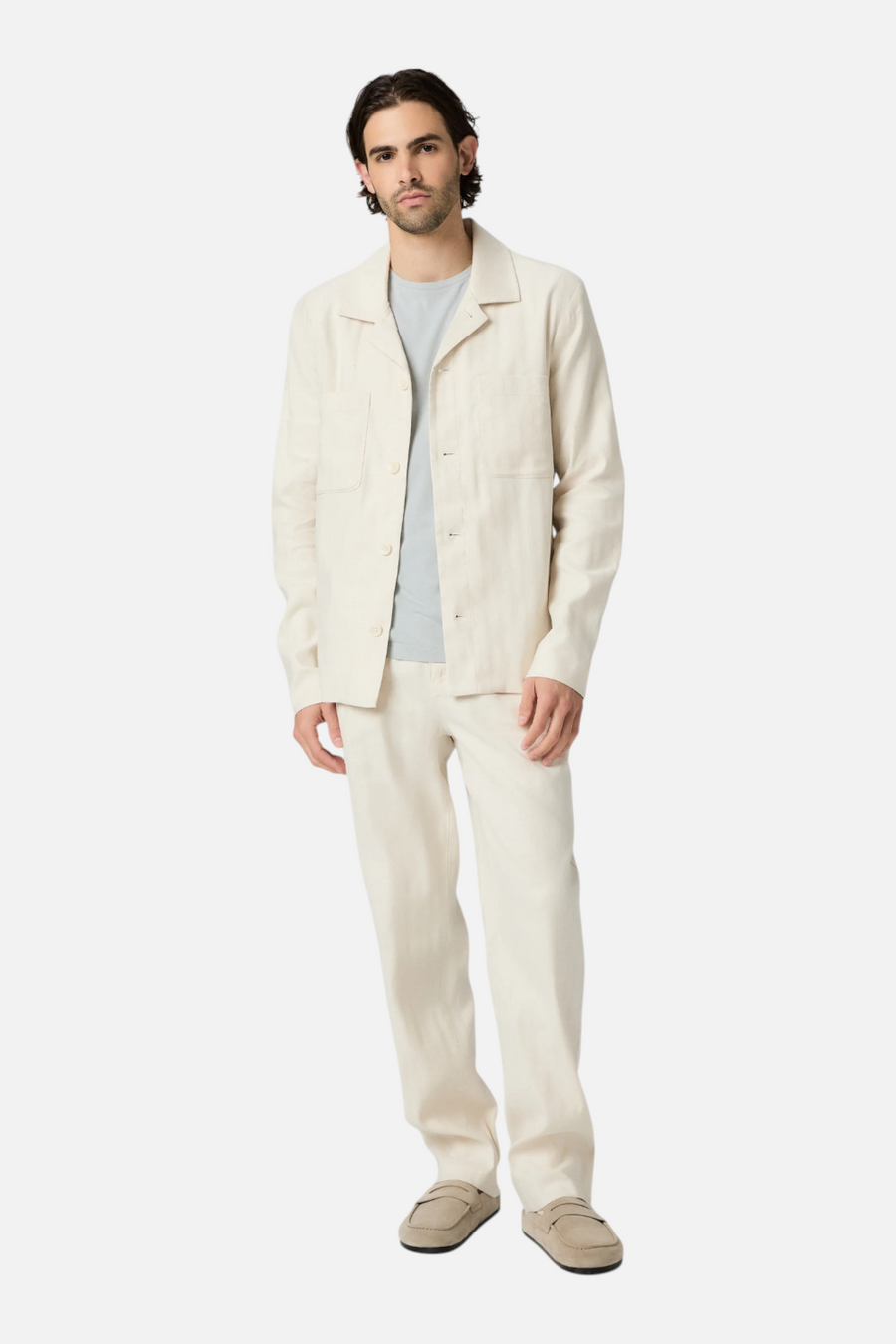 Paige Latigo Jacket in Fossil Herringbone – back view
