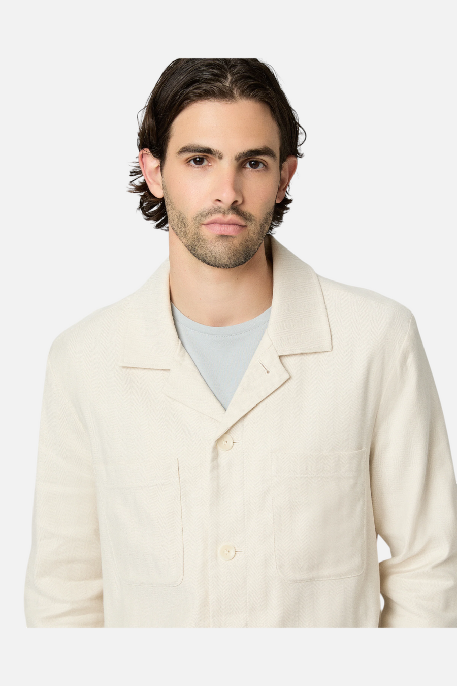 Paige Latigo Jacket in Fossil Herringbone – flat lay