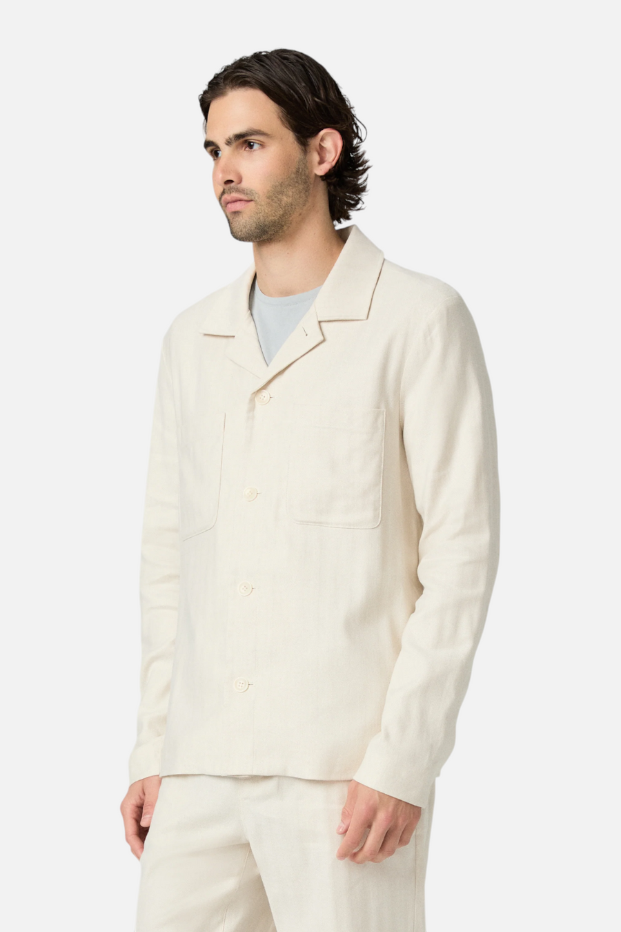 Paige Latigo Jacket in Fossil Herringbone – side view