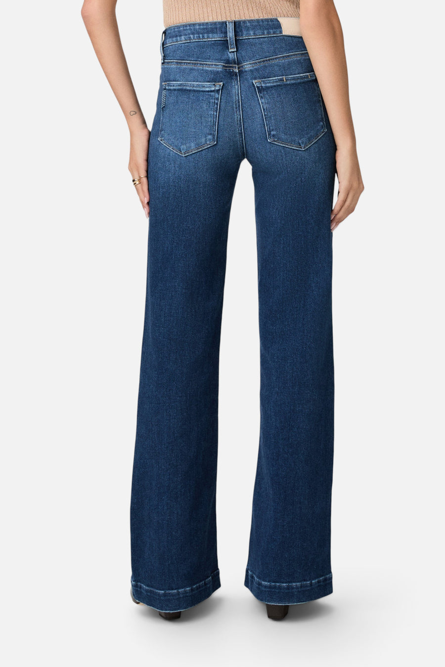 Paige Leenah 32" Wide Leg Jean in Hamptons – back view