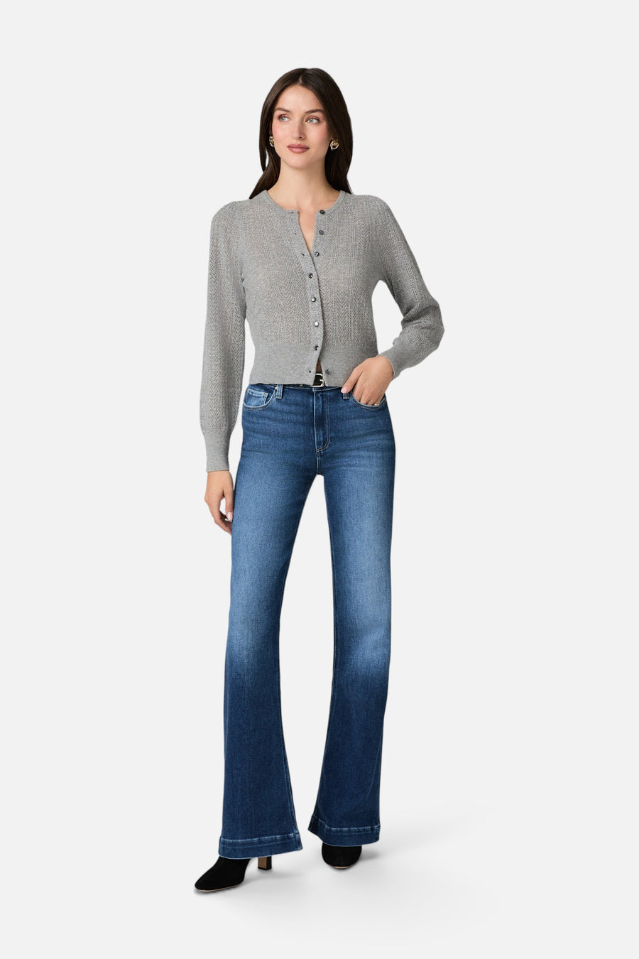 Paige Leenah 32" Wide Leg Jean in Hamptons – full length