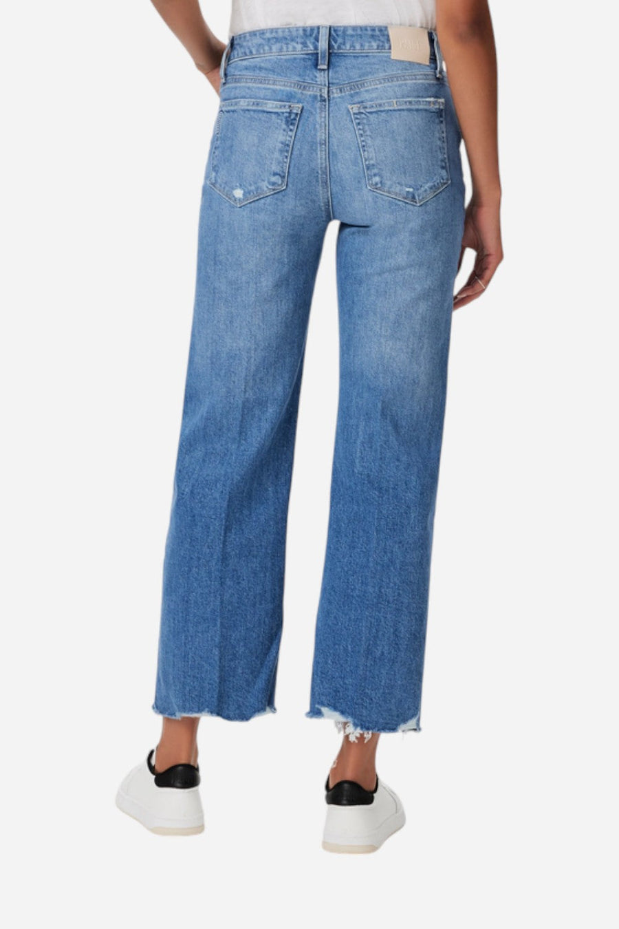 Paige Leenah Ankle Wide Leg in Charming Distressed – detail