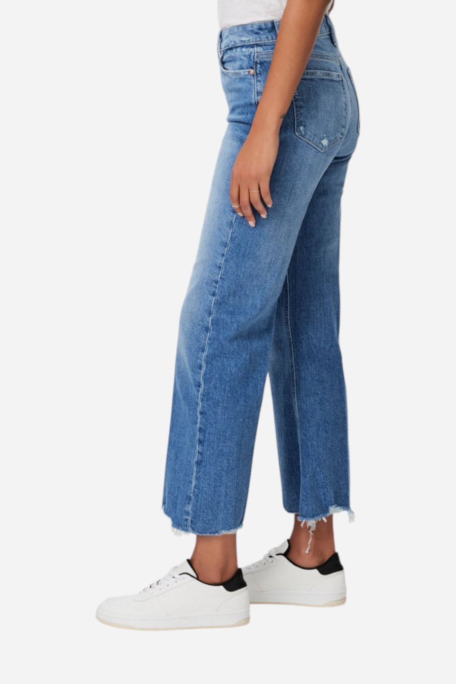 Paige Leenah Ankle Wide Leg in Charming Distressed – side view