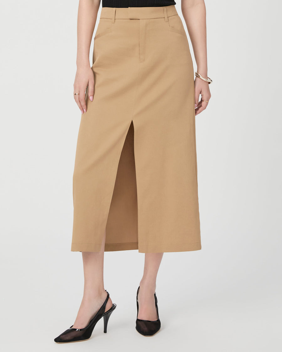 Paige Maureen Skirt in Sandstone – back view