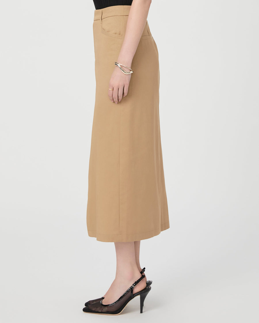 Paige Maureen Skirt in Sandstone – side view