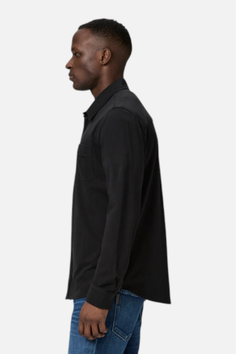 Paige Men's Cosgrove Button Up in Black – back view