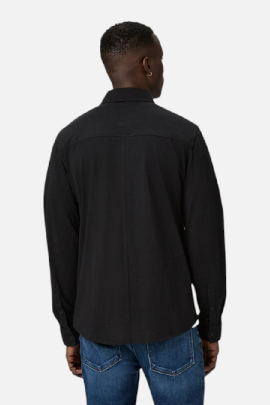 Paige Men's Cosgrove Button Up in Black – side view