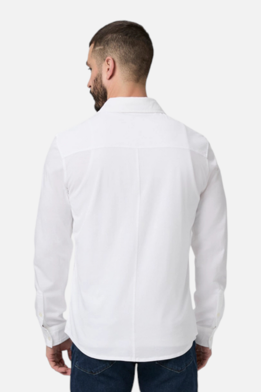 Paige Men's Cosgrove Button Up in White – detail
