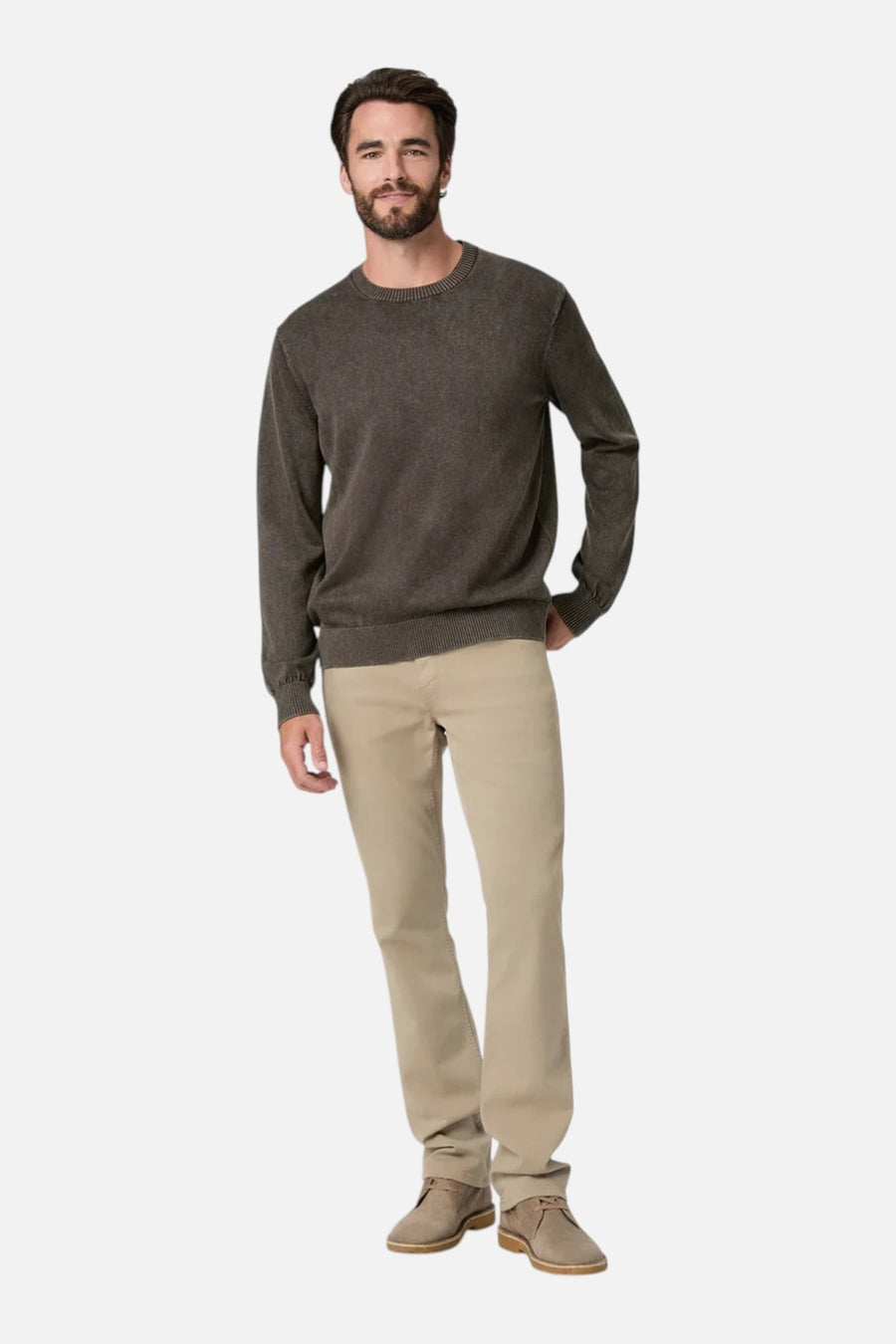 Paige Men's Normandie Pant in Toasted Almond – on model