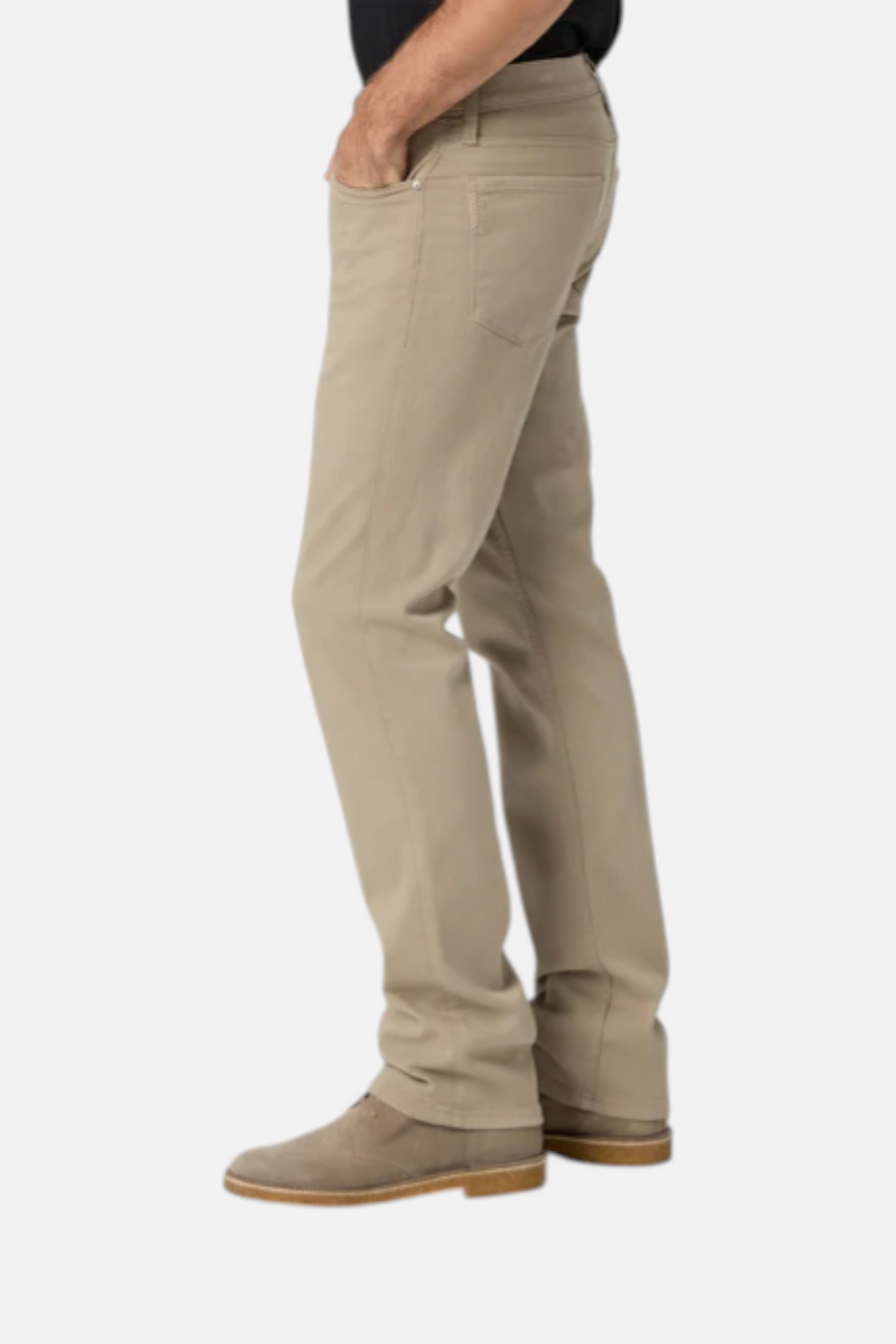 Paige Men's Normandie Pant in Toasted Almond – side view