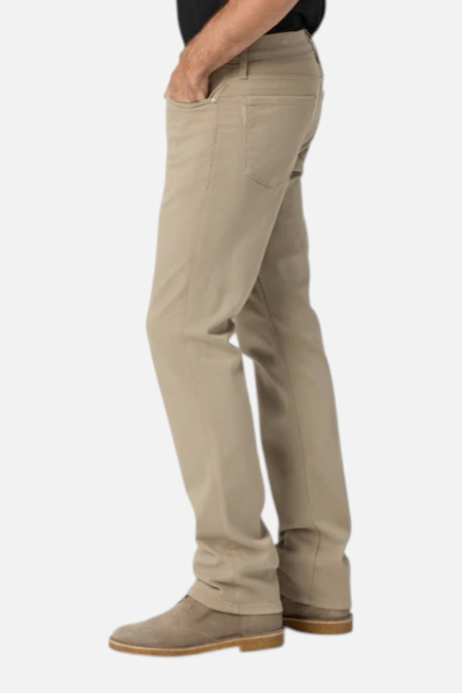Paige Men's Normandie Pant in Toasted Almond – on model