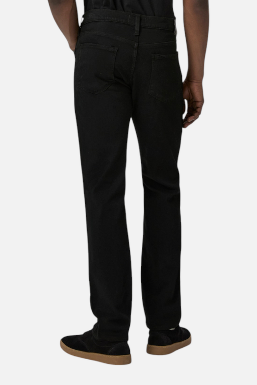 Paige Men's Transcend Normandie Straight Jean in Black Shadow – back view