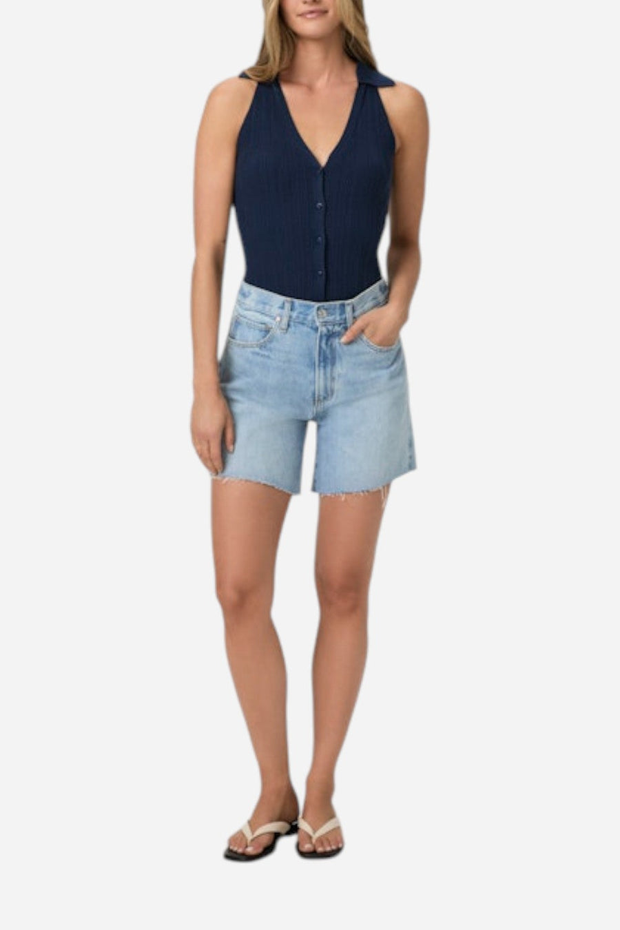 Paige Noellia Sweater Tank Navy – back view