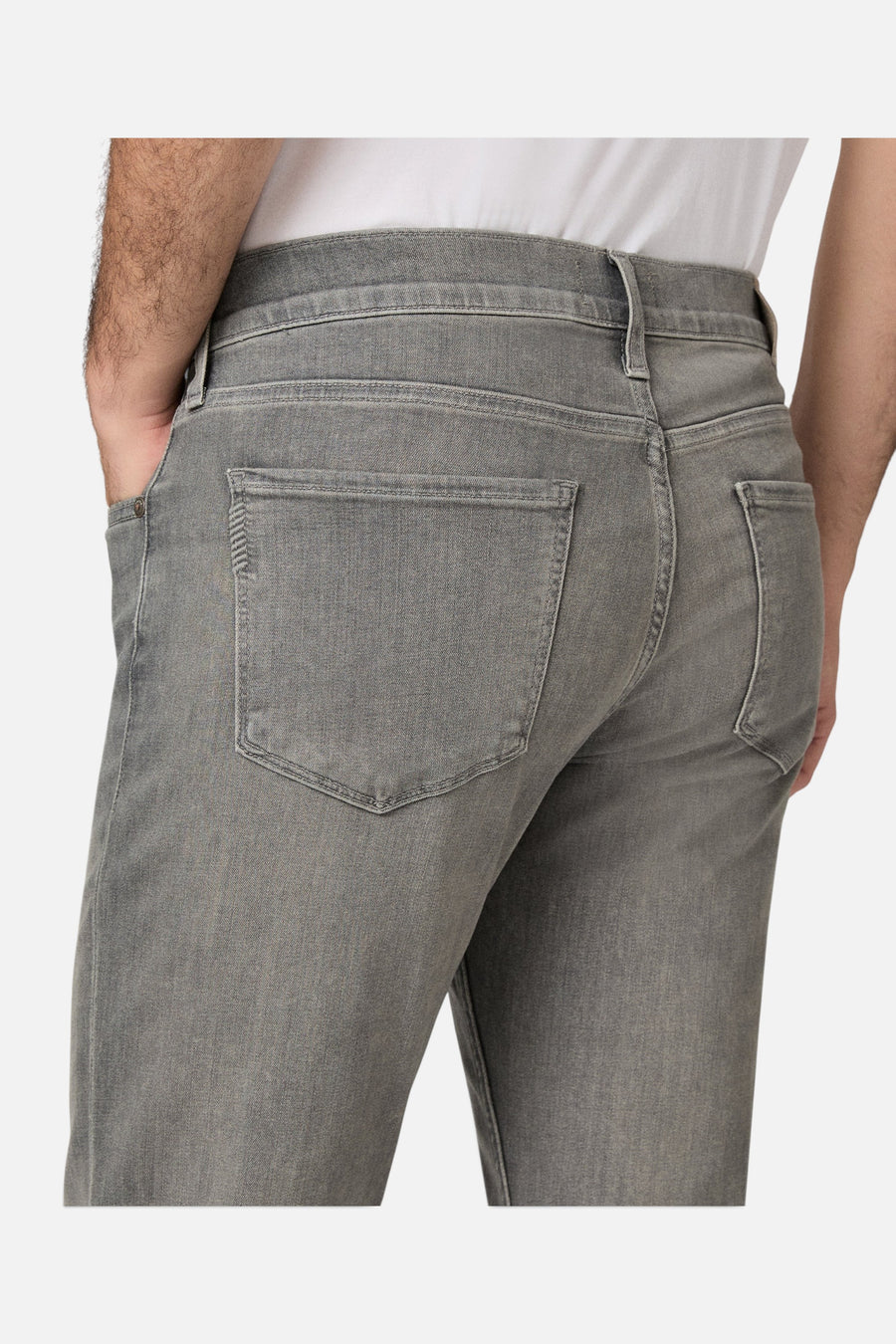 Paige Normandie Straight Jean in Axtell – flat lay