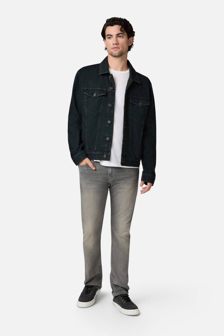 Paige Normandie Straight Jean in Axtell – on model