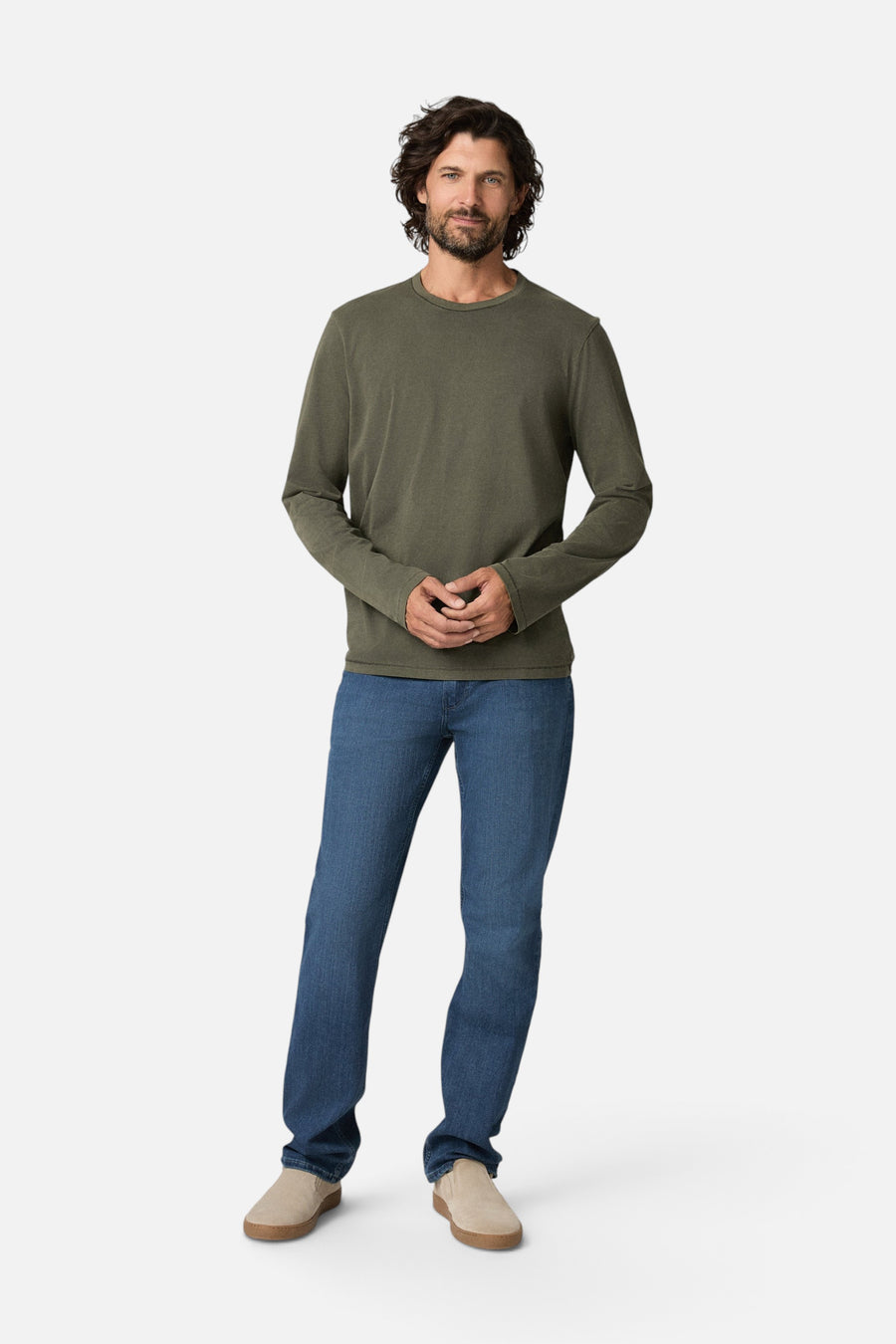 Paige Normandie Straight Jean in Elgin – front view