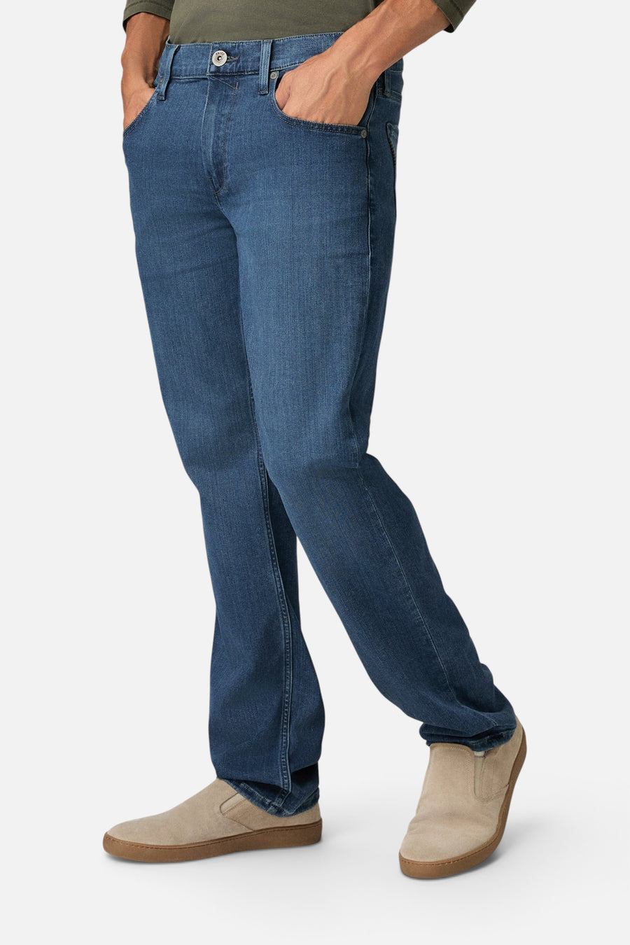Paige Normandie Straight Jean in Elgin – side view