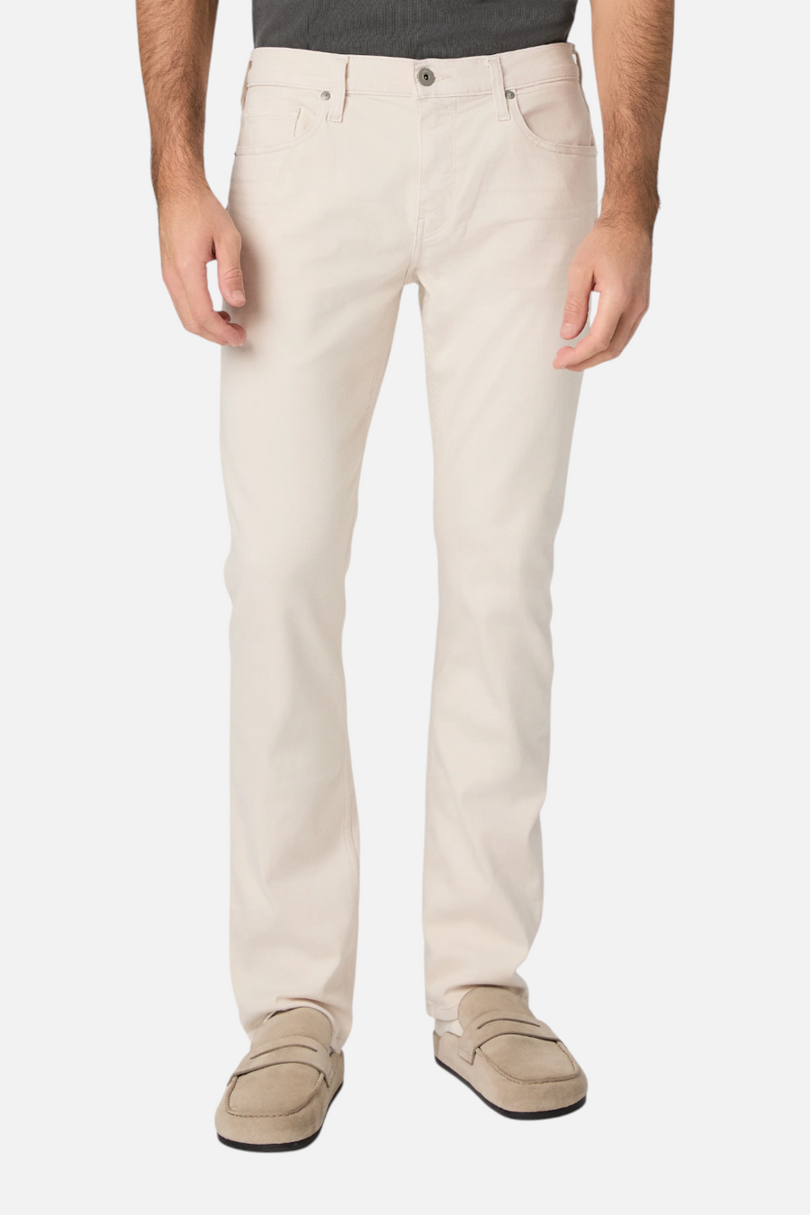 Paige Normandie Straight Leg Denim in Sea Shell – back view