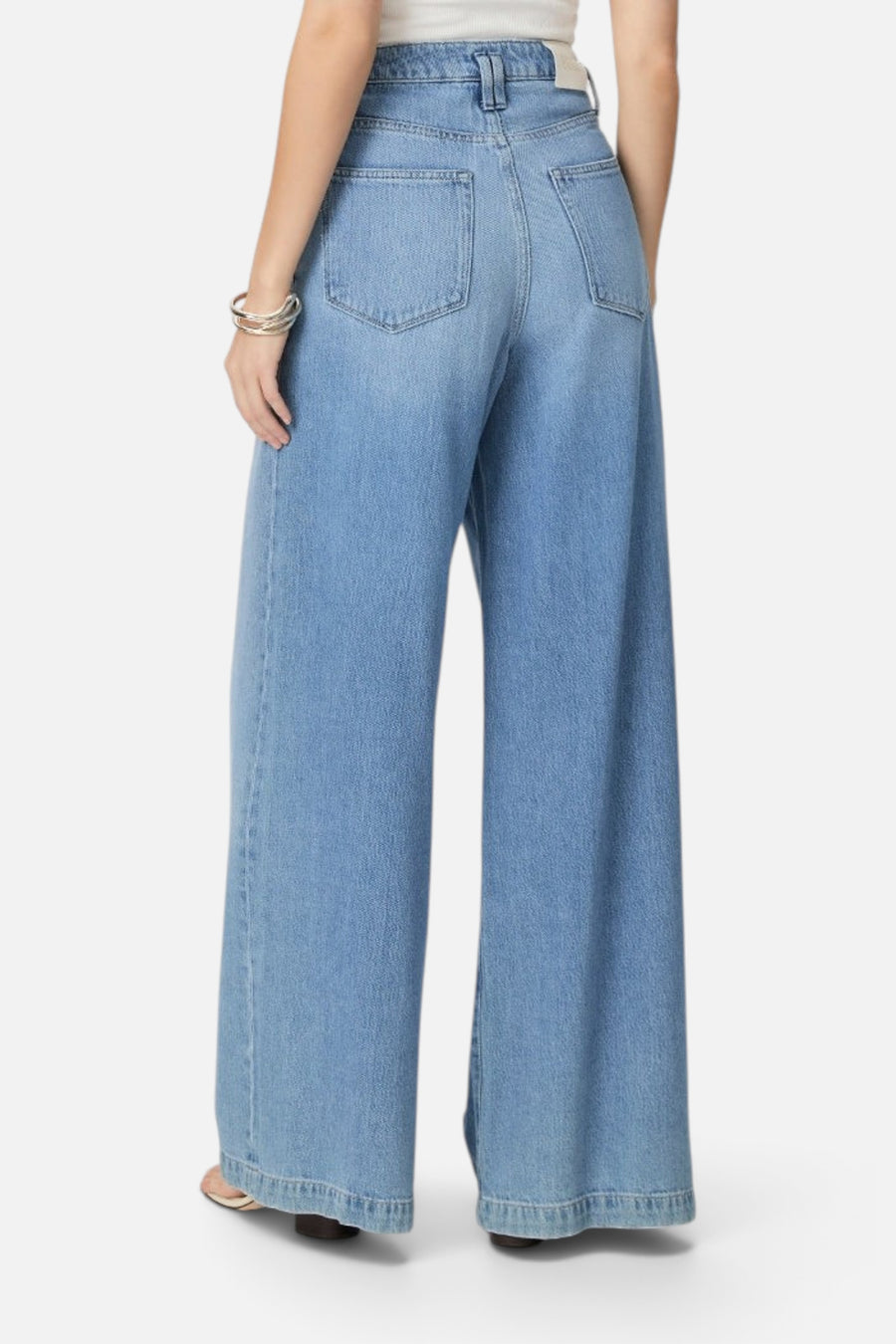 Paige Portia Double Waistband Ultra Wide Leg Pants – detail
