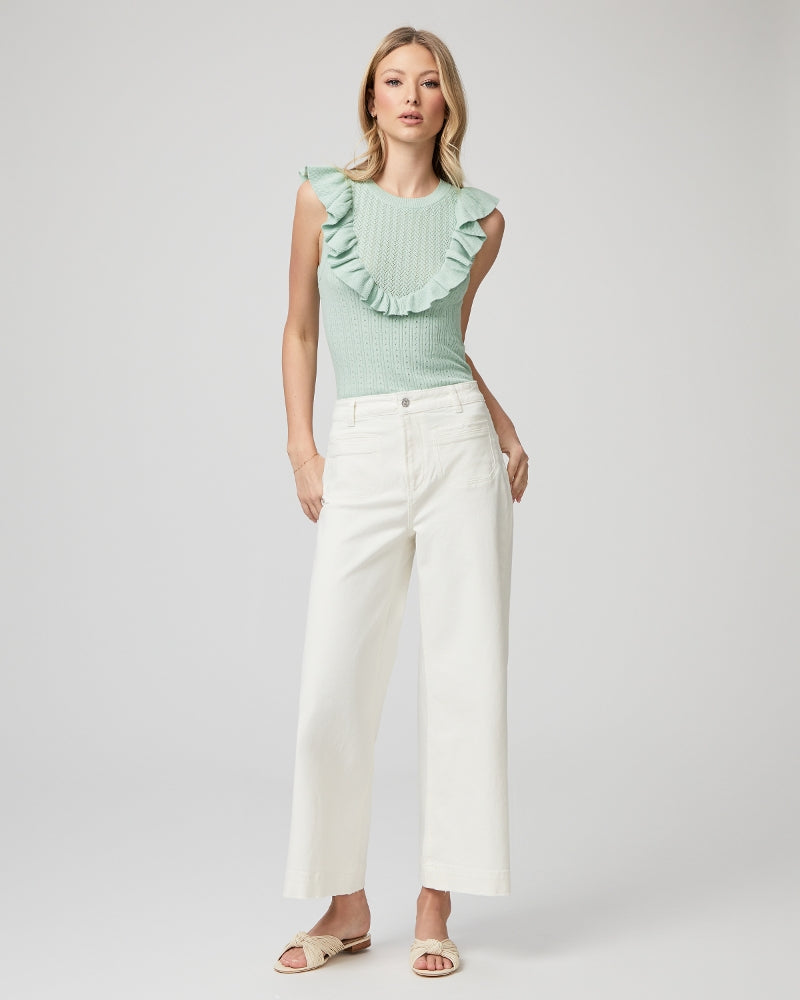 Paige Rosina Top in Morning Dew – back view