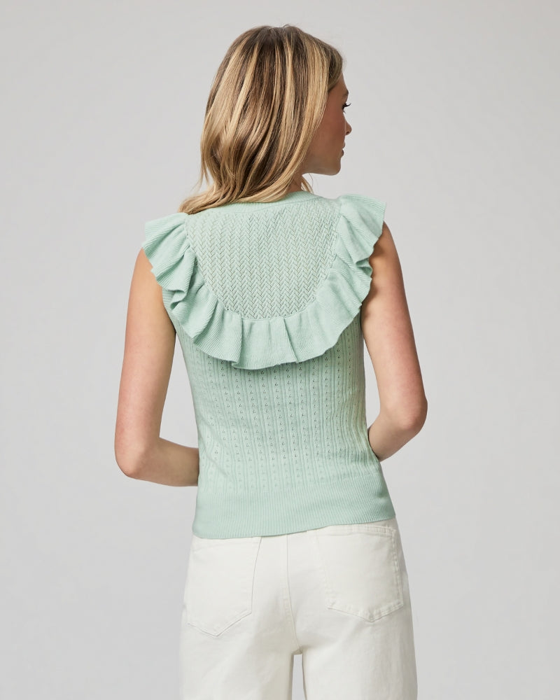 Paige Rosina Top in Morning Dew – detail