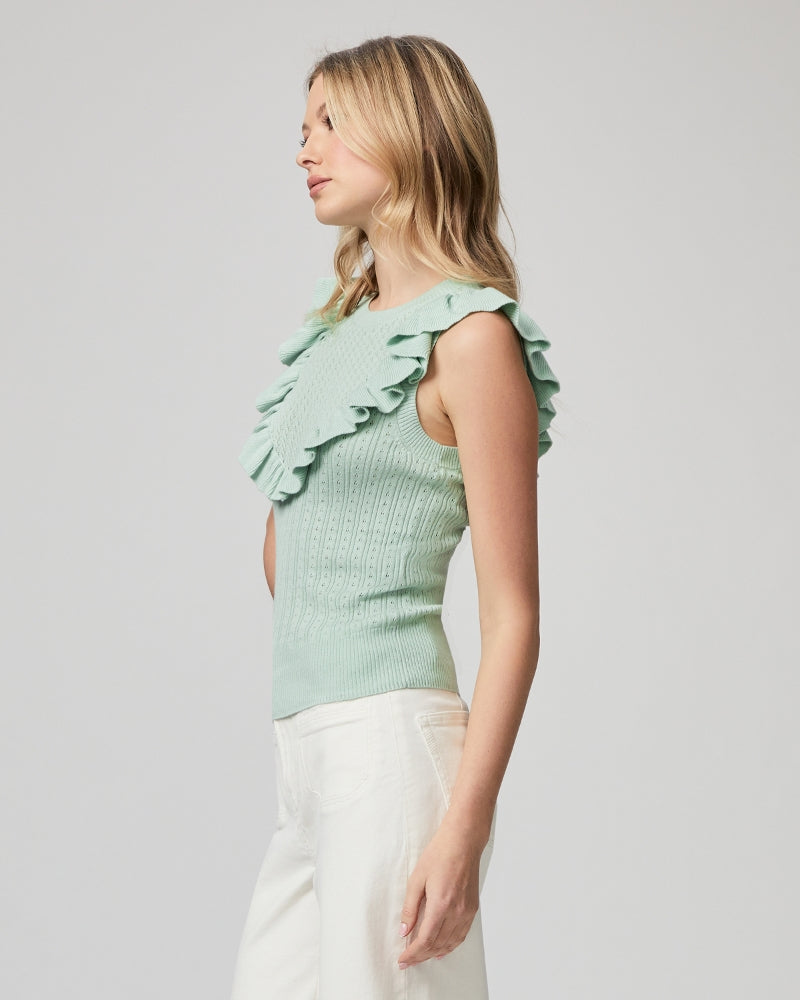 Paige Rosina Top in Morning Dew – side view