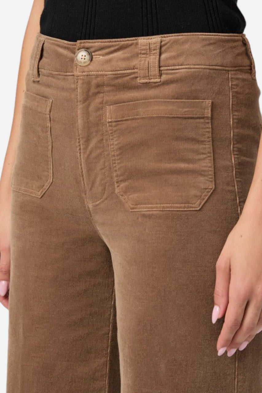 Paige Sasha 32" Patch Pocket in Burnt Sugar – detail