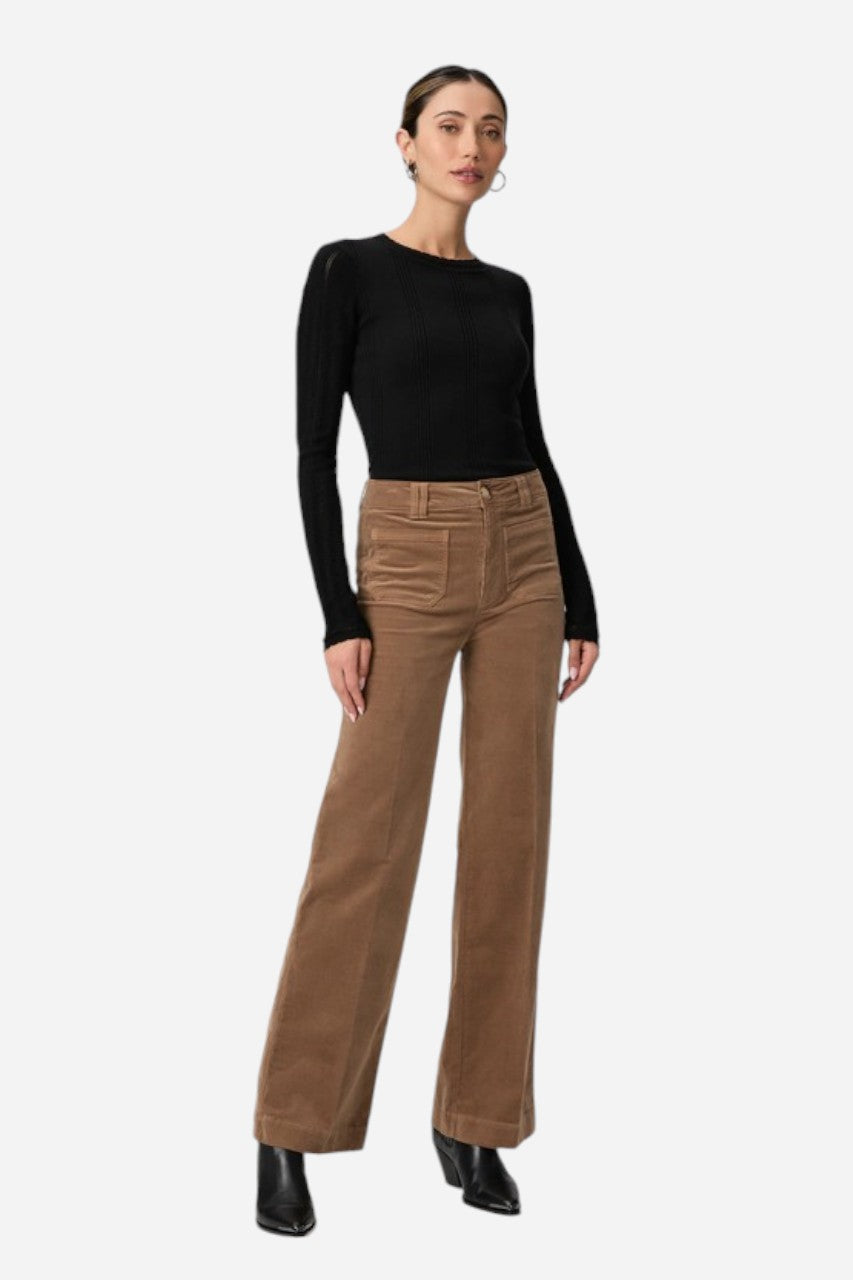 Paige Sasha 32" Patch Pocket in Burnt Sugar – flat lay
