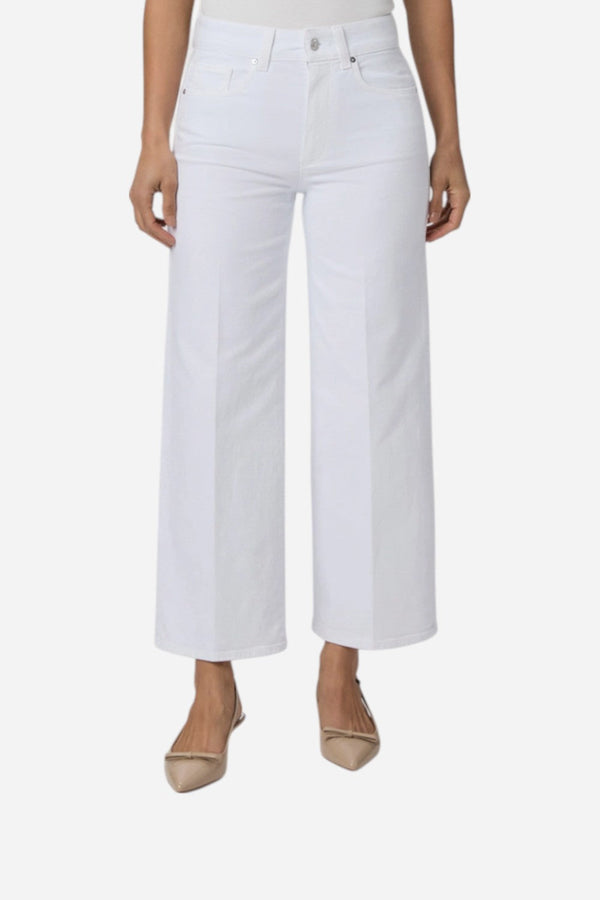 Paige Sasha Ankle Wide Leg Jeans in Crisp White
