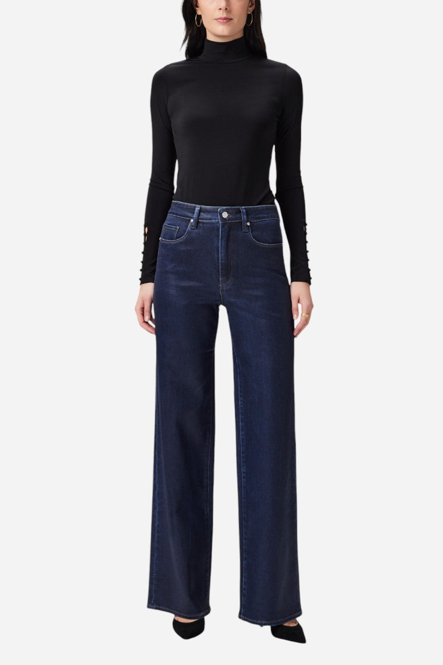 Paige Sasha in Glazed Indigo Coating – back view