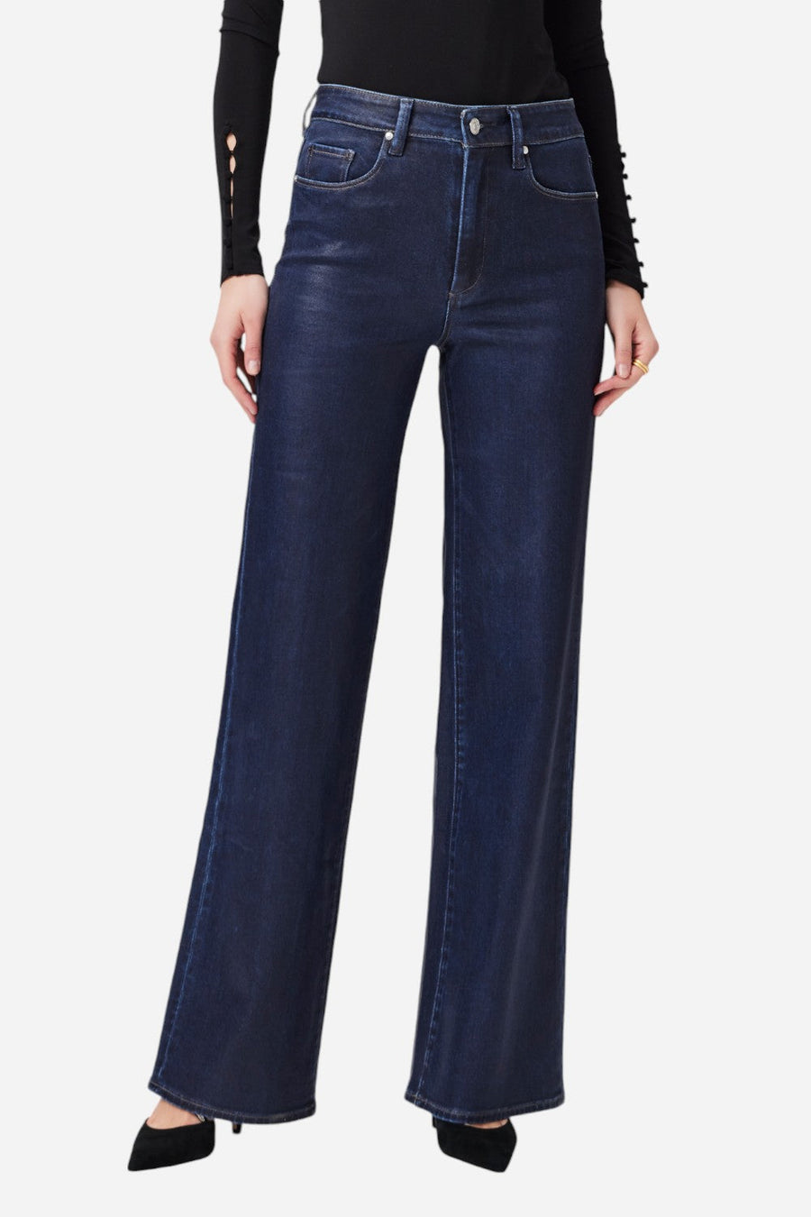 Paige Sasha in Glazed Indigo Coating – front view