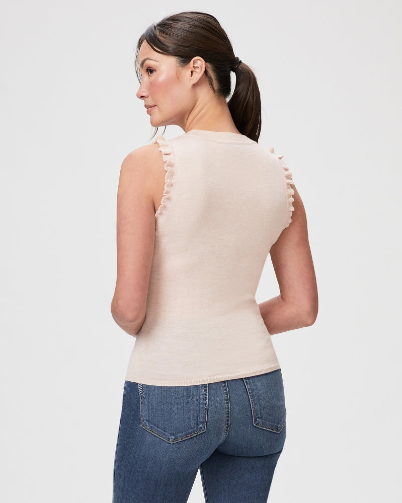 PAIGE Somi Sweater Tank in Light Pink Sparkle – detail