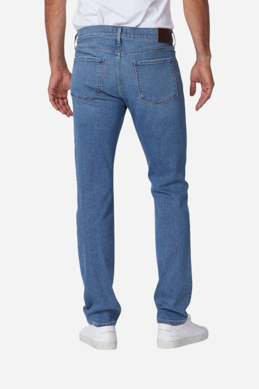 Paige Transcend Federal Slim Straight Jean in Canos – side view