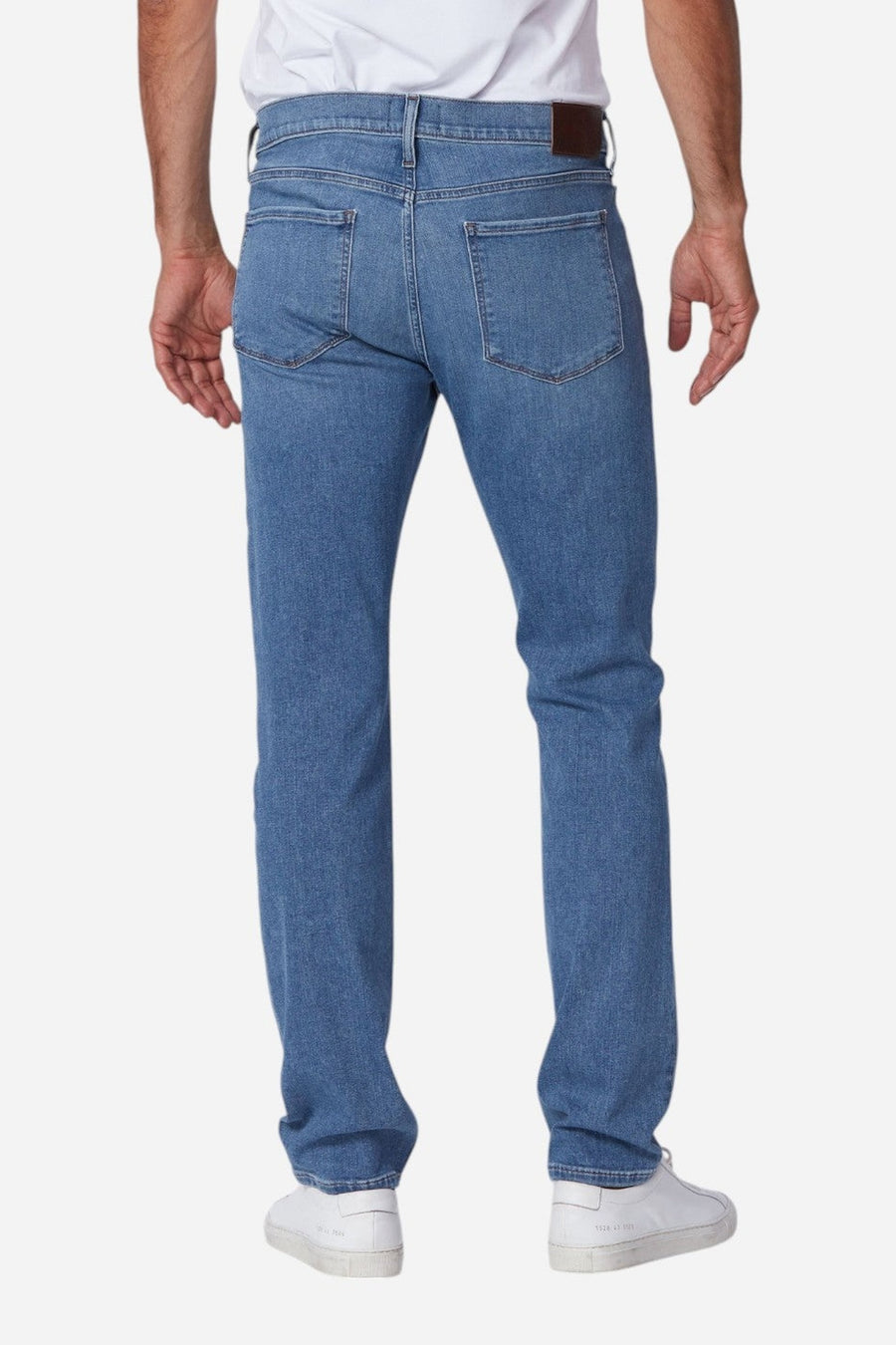 Paige Transcend Federal Slim Straight Jean in Canos – on model