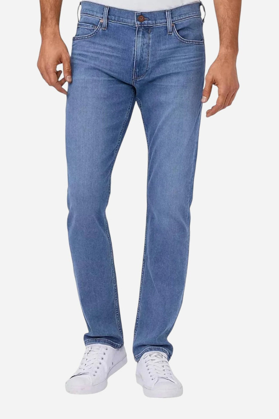 Paige Transcend Federal Slim Straight Jean in Canos – on model