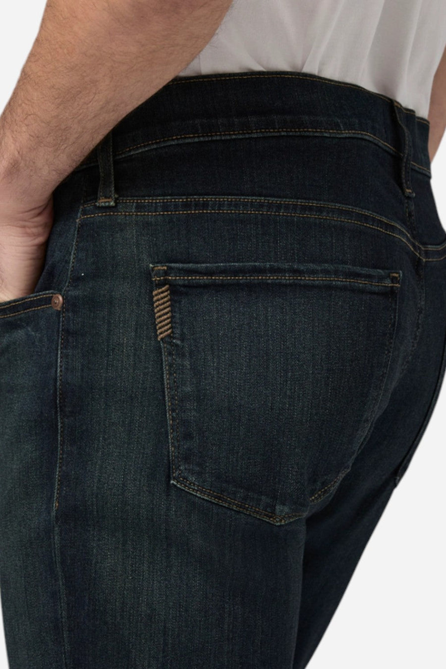 Paige Transcend Normandie Straight Jean in Cellar – detail