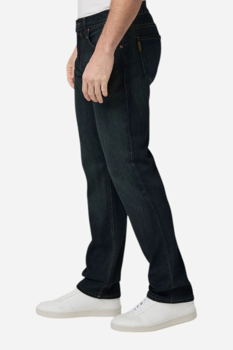 Paige Transcend Normandie Straight Jean in Cellar – on model