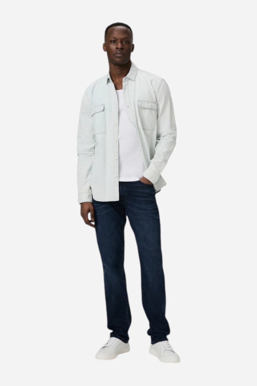 Paige Transcend Vintage Federal 30" Slim Straight Jean in Jenkins – flat lay