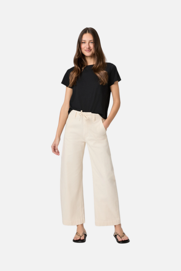 Paige Women's Arellia Ankle Barrel Leg Pant in Quartz Sand