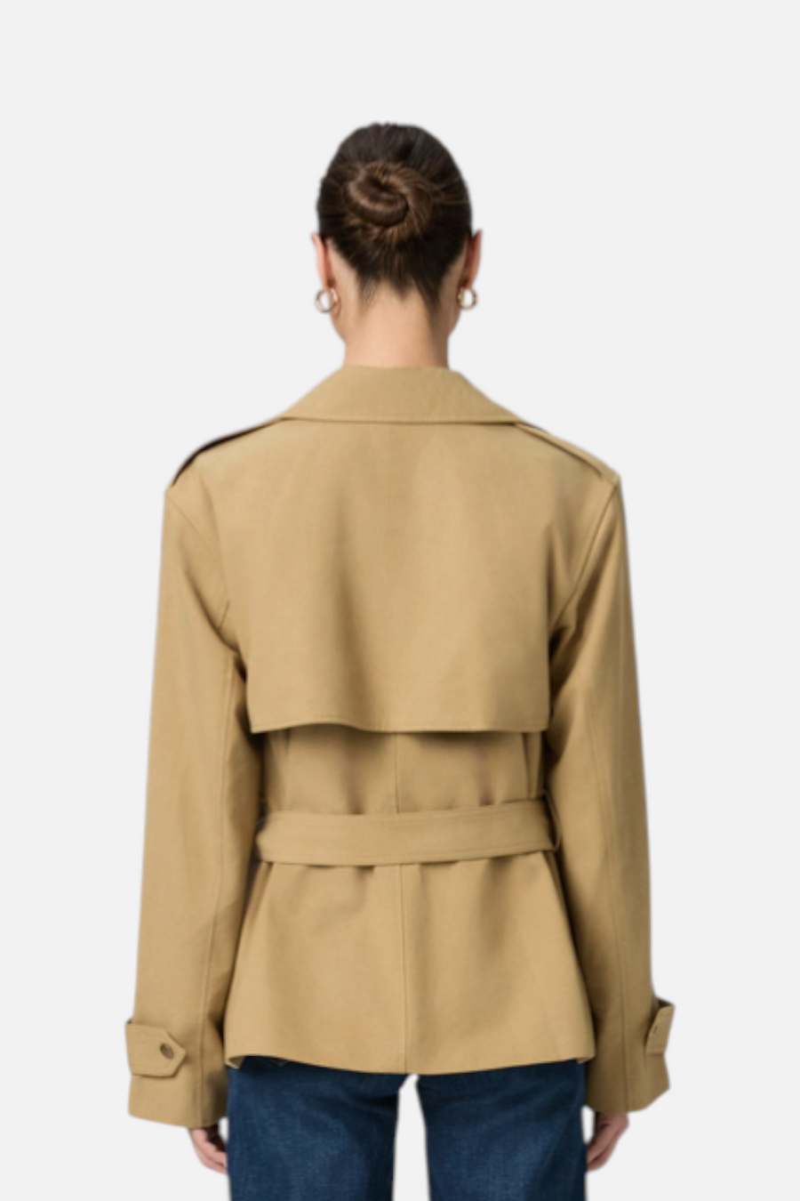 Paige Women's Orsina Jacket in Khaki – detail