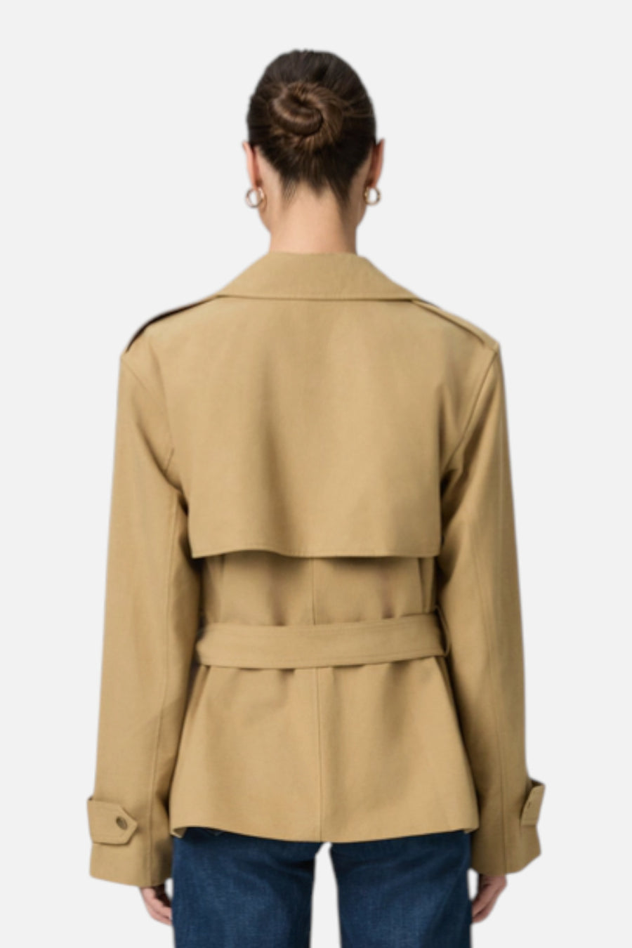 Paige Women's Orsina Jacket in Khaki – back view