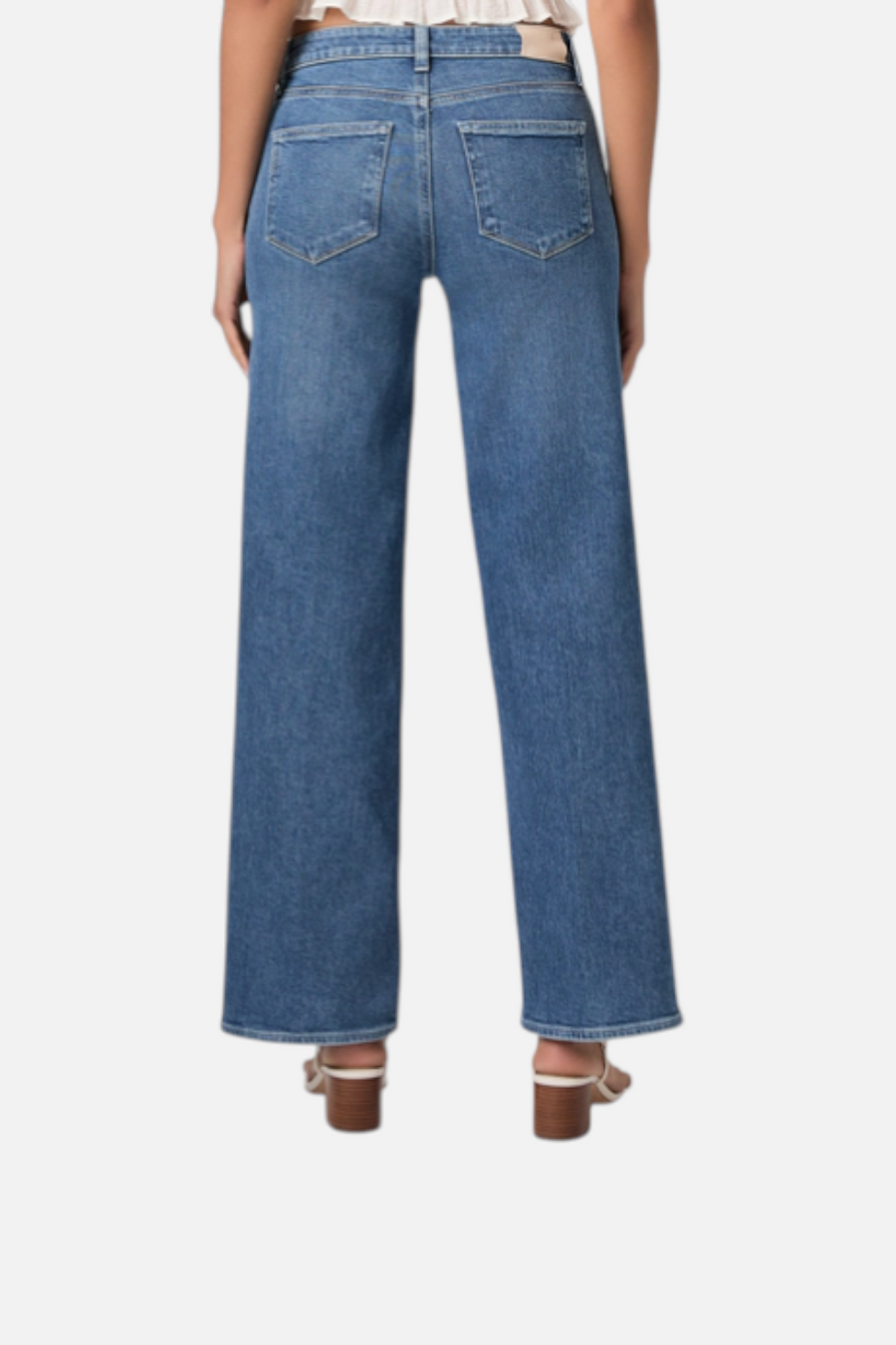 Paige Women's Tatum 32" Wide Leg Jean in Saint Martin – detail