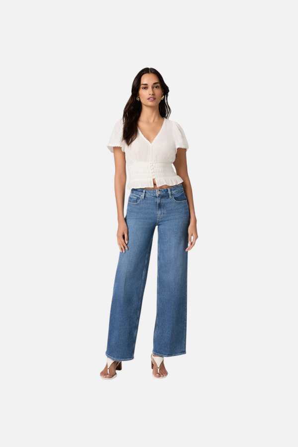 Paige Women's Tatum 32" Wide Leg Jean in Saint Martin