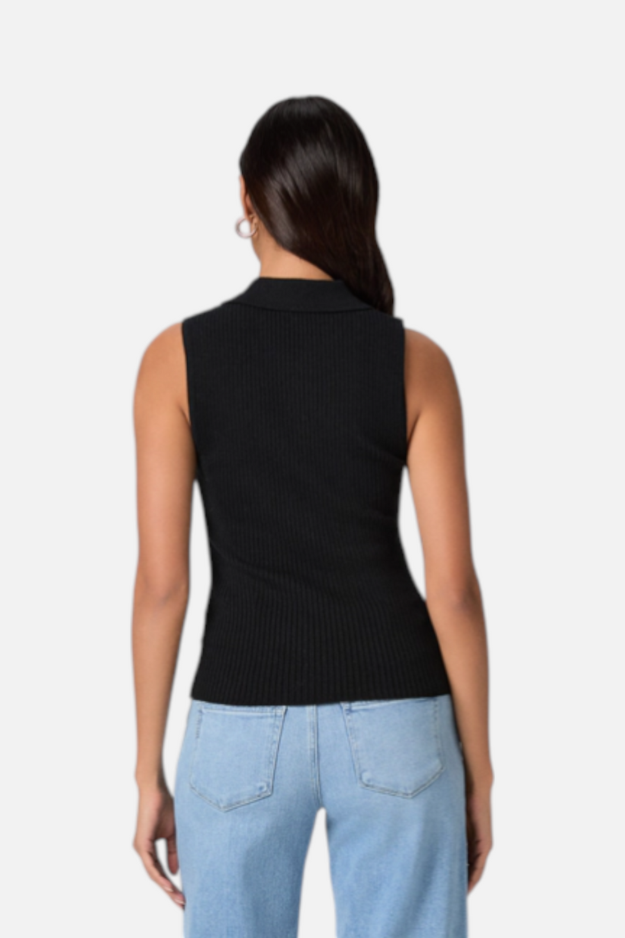 Paige Women's Vesta Top in Black – detail
