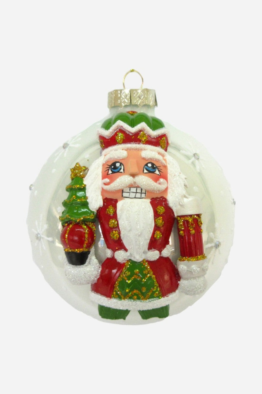 Painted Nutcracker Ornament 5" – front view