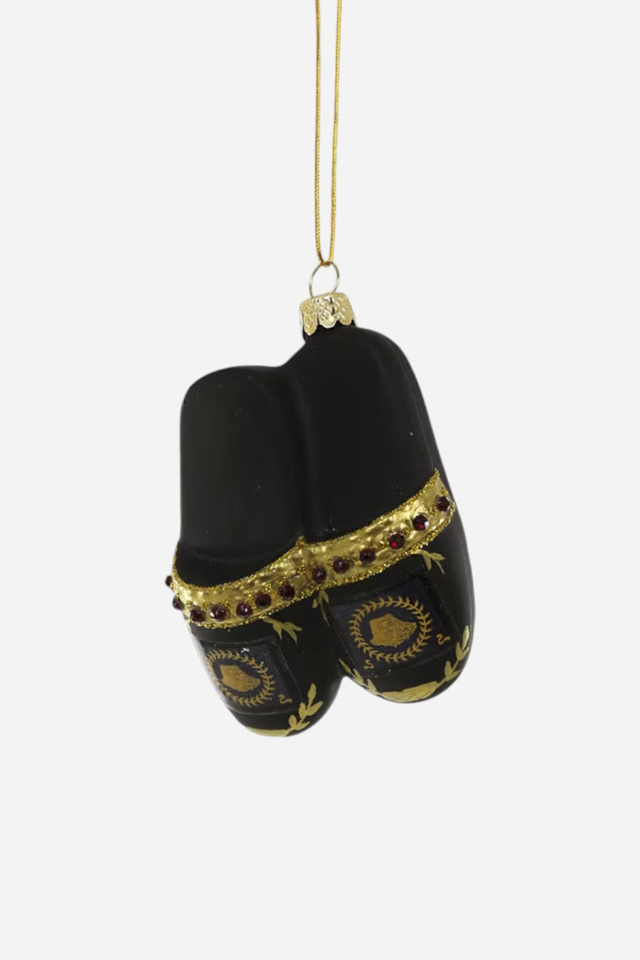 Pair of Luxe Slipper Ornament – front view