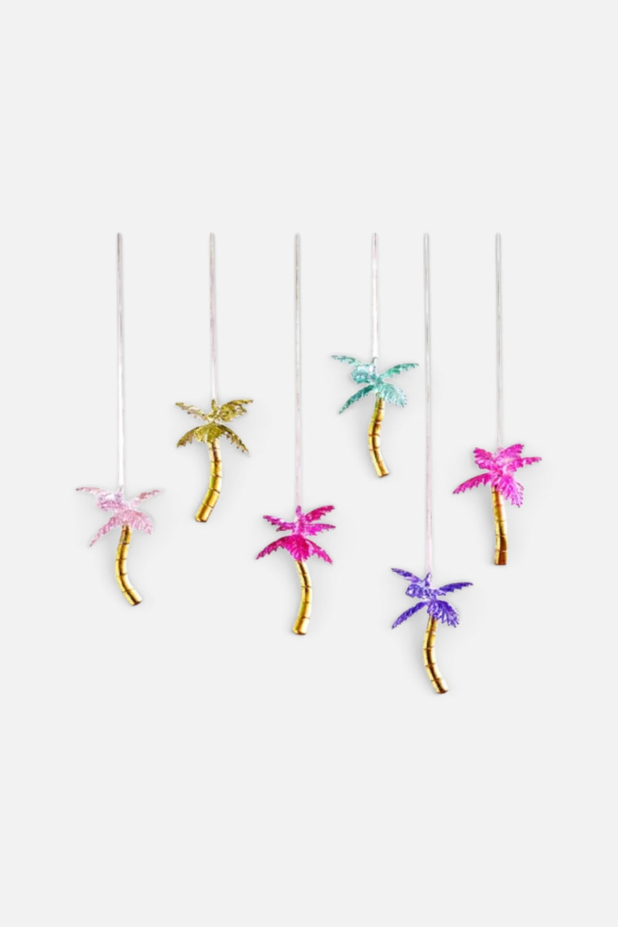 Palm Tree Ornament in Pink – front view