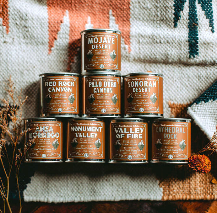 Palo Duro Canyon Desert Landscapes Half Pint Candle – detail